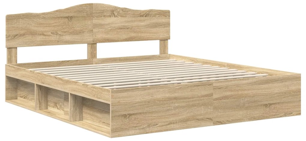 vidaXL Σκελετός Κρεβατιού Σονόμα 200 x 200 cm Στερεά ξυλεία πεύκου