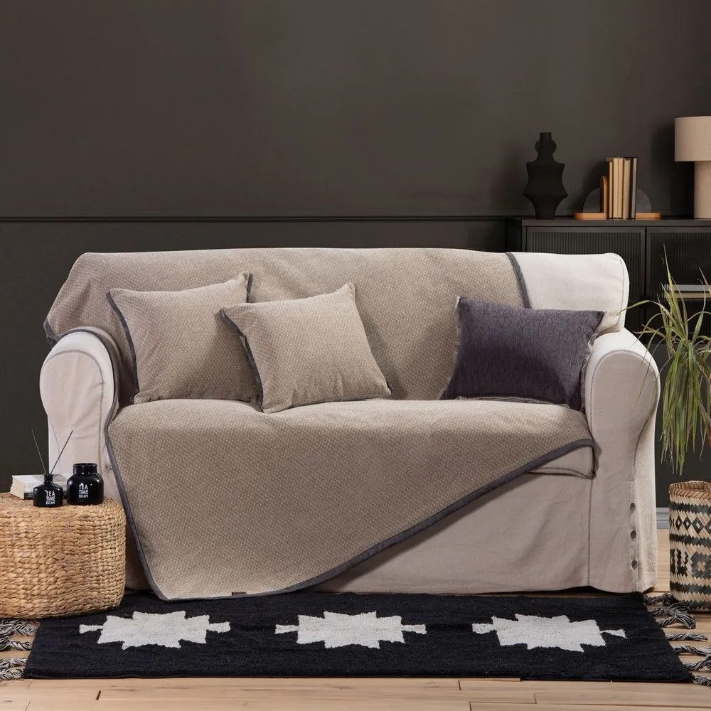 Ριχτάρι Brand Beige Nef-Nef Τριθέσιο 170x300cm Acrylic, Polyester