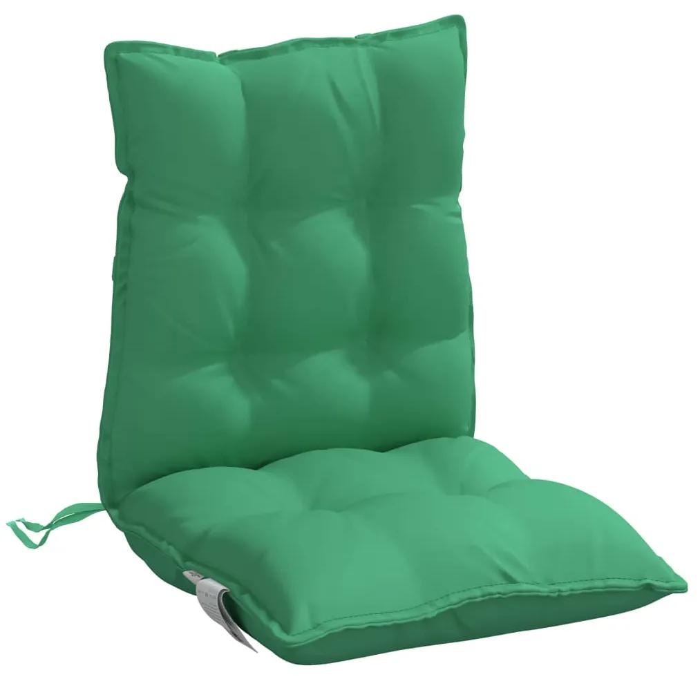 vidaXL Μαξιλάρια Καρέκλας Χαμηλή Πλάτη 6 τεμ. Πράσινο Ύφασμα Oxford