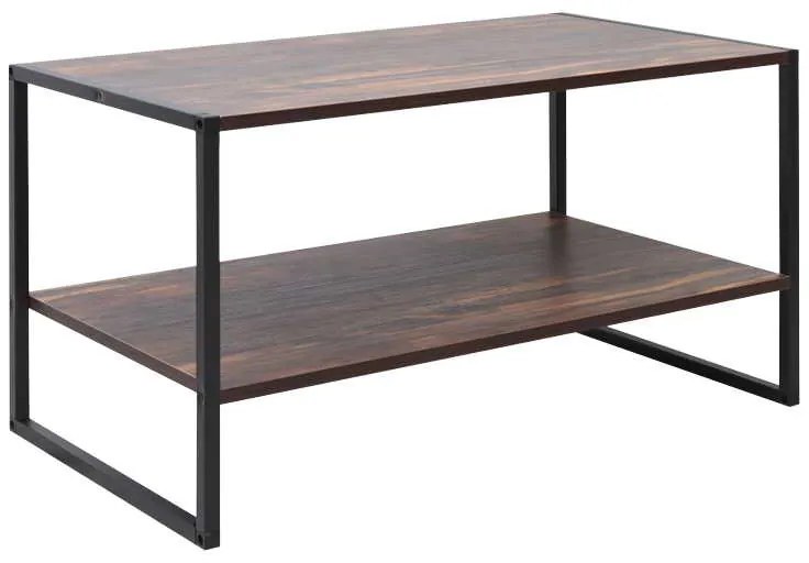 Τραπεζάκι σαλονιού Giza Megapap χρώμα rustic καρυδί 90,2x50,3x50,4εκ.