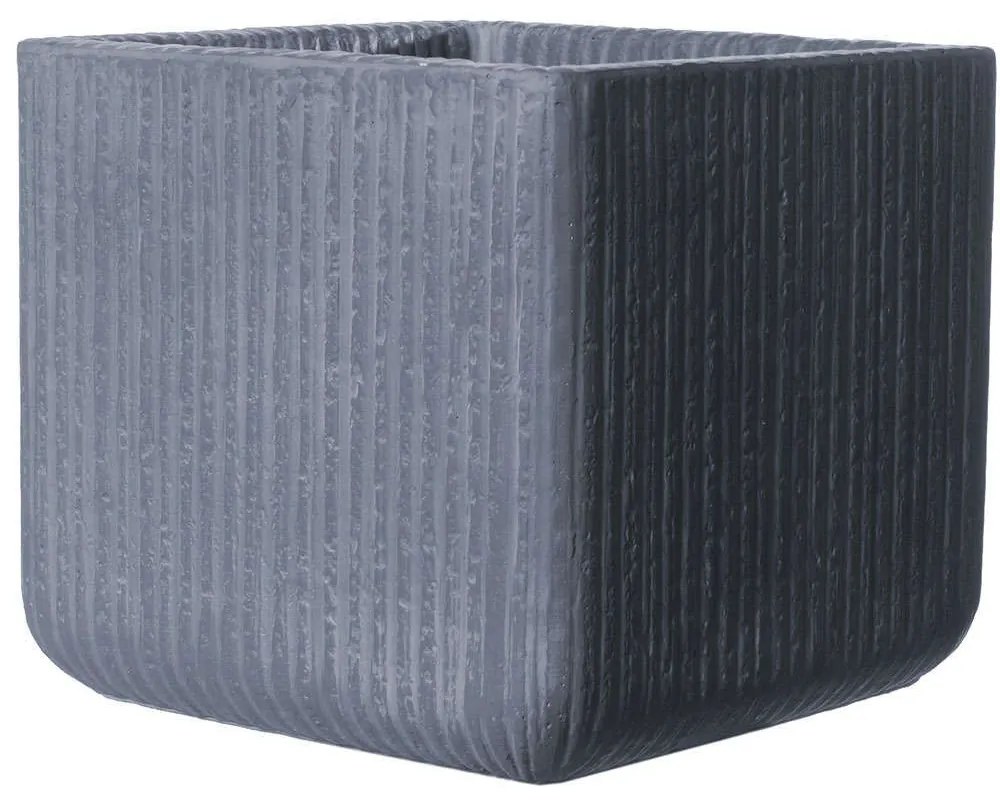 Κασπώ Πήλινο Stripe E-4170-8 55x55x47cm Dark Grey Supergreens Clay