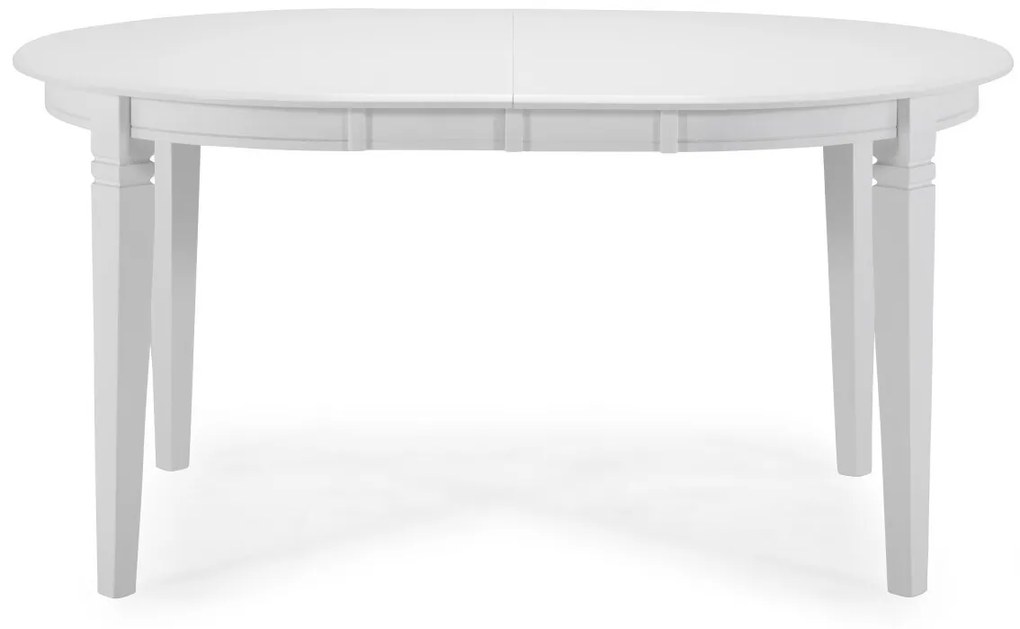 Τραπέζι Provo 126, Άσπρο, 74x107x150cm, 47 kg, Επιμήκυνση, Ξύλο, Ξύλο: Καουτσούκ | Epipla1.gr