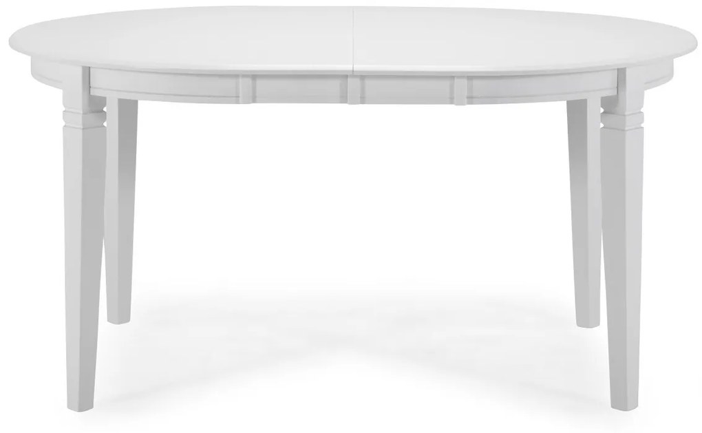 Τραπέζι Provo 126, Γυαλιστερό λευκό, 74x107x150cm, Επιμήκυνση, Ξύλο