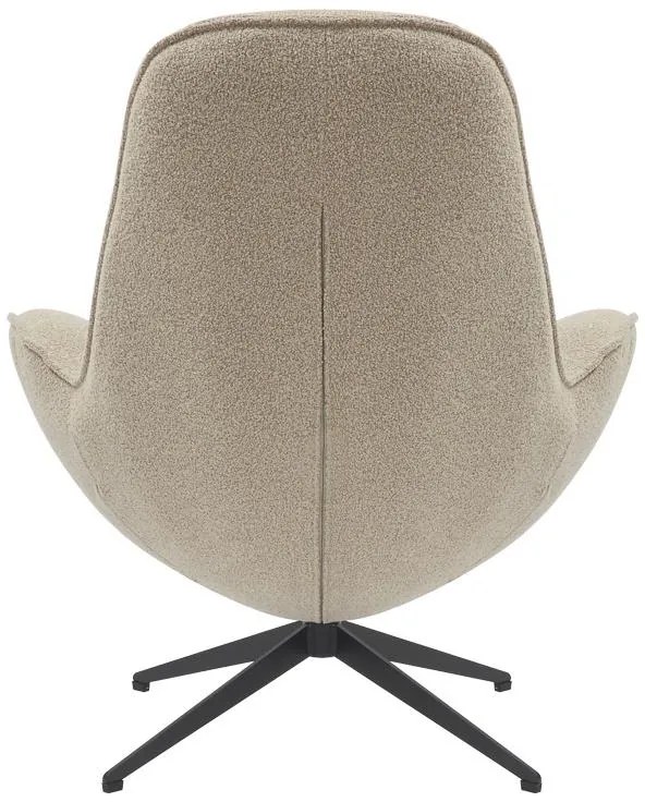 Πολυθρόνα περιστρεφόμενη Flago μπουκλέ ύφασμα σε μπεζ απόχρωση 85x88x103.5εκ 85x88x103.5 εκ.