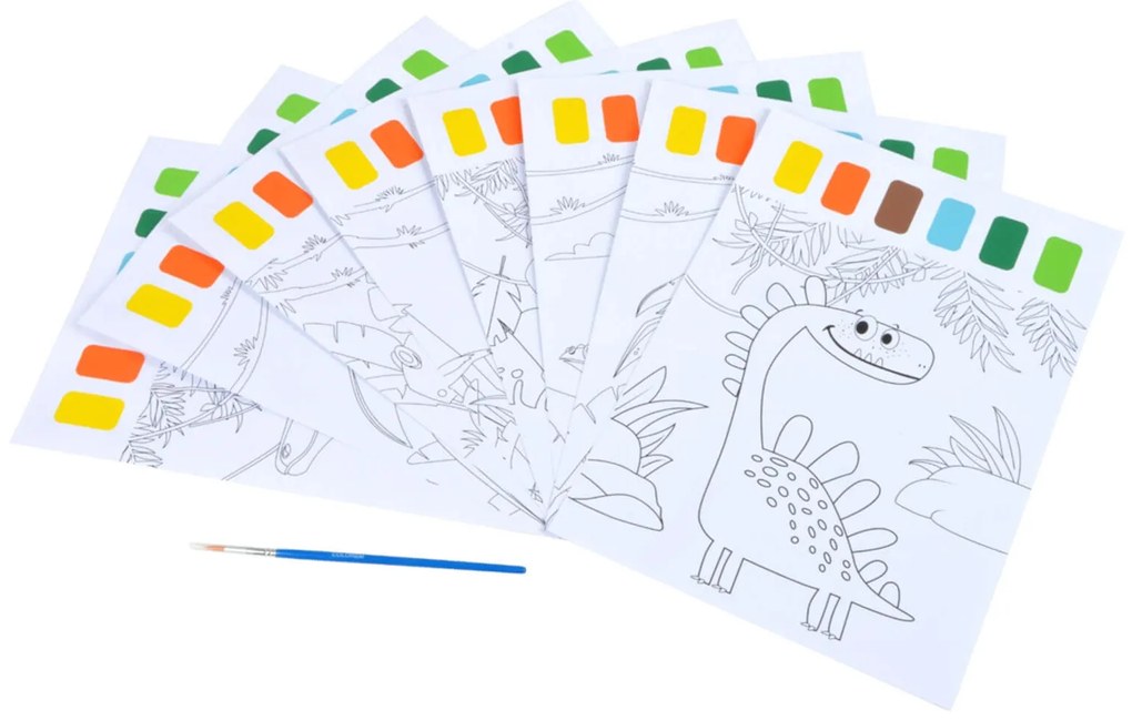 Σετ Μαγικής Ζωγραφικής Δεινόσαυροι Colorem με διαστάσεις 21x28.5cm - Περιλαμβάνονται πινέλο και χρώματα - Ηλικίες 6 ετών και άνω - 8 τεμάχια