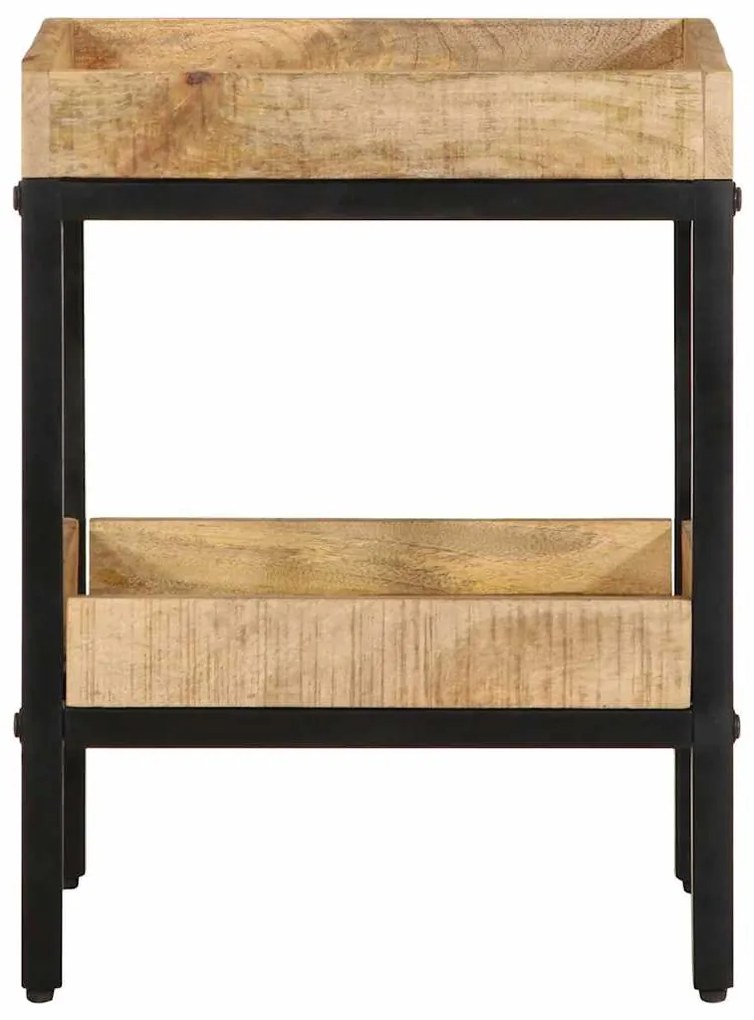vidaXL Τραπεζάκι Πλευράς Καφέ 35 x 35 x 45 εκ Μασίφ ξύλο μάνγκο
