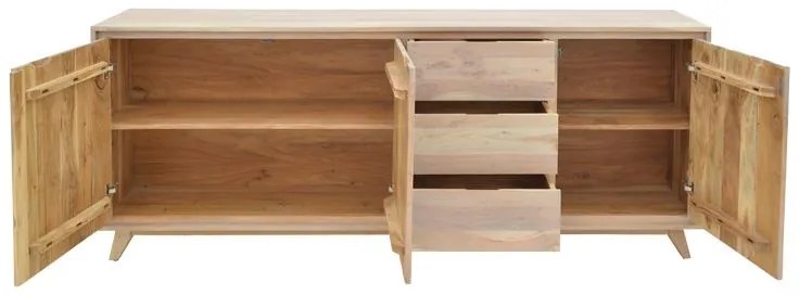 Μπουφές Emira Μασίφ Ξύλο Ακακίας σε Φυσικό 200x40x80εκ. 200x40x80 εκ.