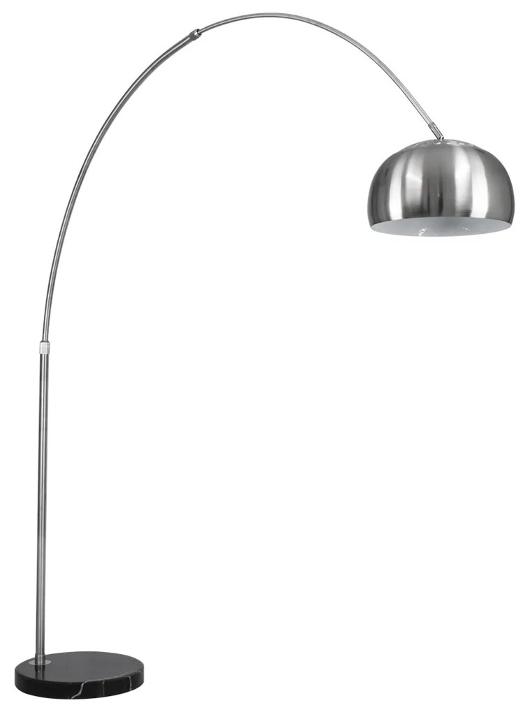 00990 GloboStar® GLOBOSTAR® PRAGUE 00990 Μοντέρνο Επιδαπέδιο Φωτιστικό με Ντουί 1 x E27 AC 220-240V IP20 - Νίκελ Βούρτσας - Μ210 x Π45 x Υ220cm
