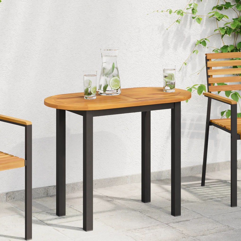 vidaXL Επιφάνεια Τραπέζι 90x45x2,2 cm Ωοειδής Μασίφ Ξύλο Ακακίας