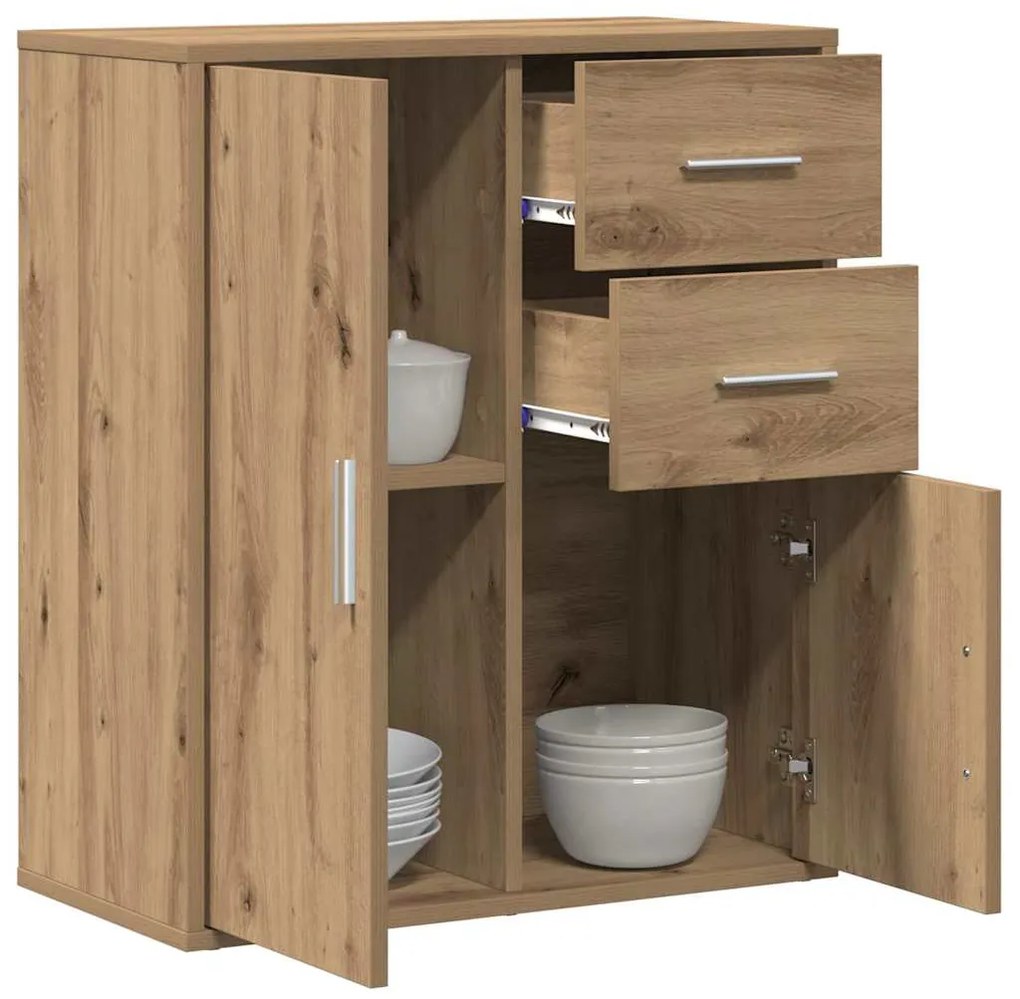 vidaXL Πλαϊνό γραφείο artisan δρυς 60 x 31 x 70 εκ Επεξεργασμένο ξύλο
