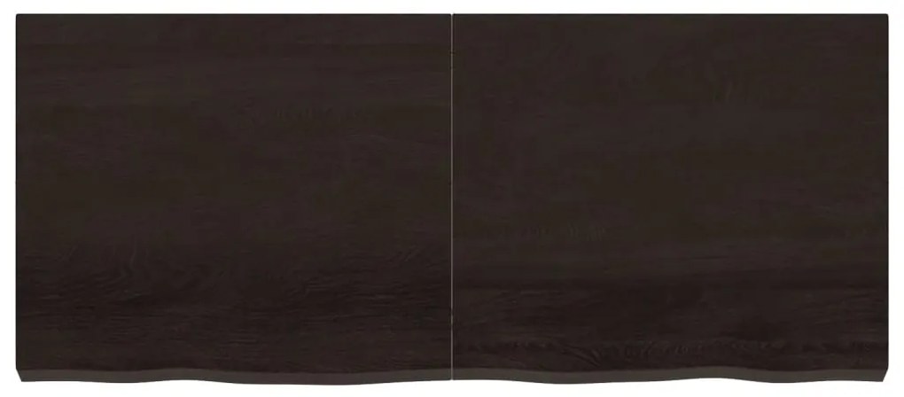 vidaXL Ράφι Τοίχου Σκούρο Καφέ 140x60x(2-6) εκ. Επεξ. Μασίφ Ξύλο Δρυός
