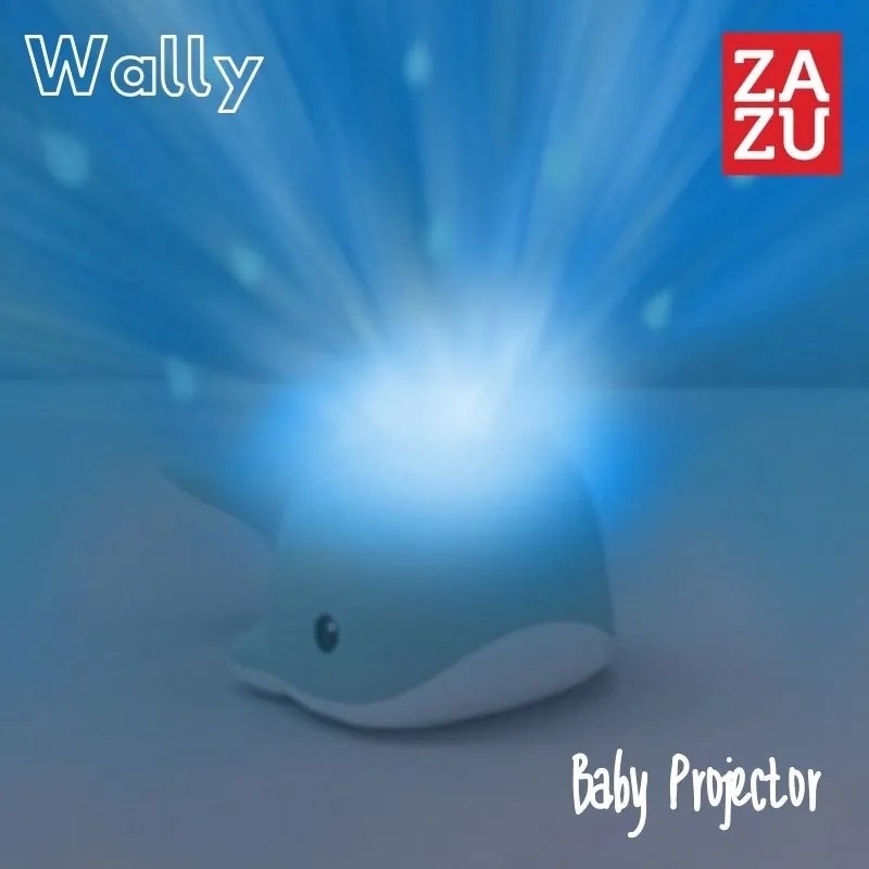 Φάλαινα  Wally the Whale προβολέας ύπνου Ωκεανού με λευκούς ήχους  ZA-WALLY-01 Zazu