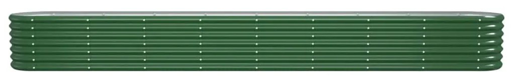 vidaXL Ζαρντινιέρα Πράσινη 332x40x36 εκ Γαλβανισμένος χάλυβας