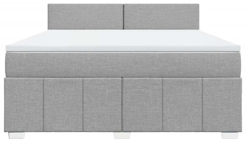 ΚΡΕΒΑΤΙ BOXSPRING ΜΕ ΣΤΡΩΜΑ ΑΝΟΙΧΤΟ ΓΚΡΙ 180X200 ΕΚ. ΥΦΑΣΜΑΤΙΝΟ 3287140