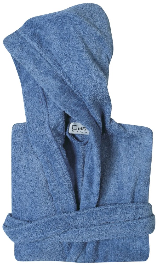 Μπουρνούζι Ενηλίκων Βαμβακερό Medium Casual 5909 Dusty Μπλε Das Home