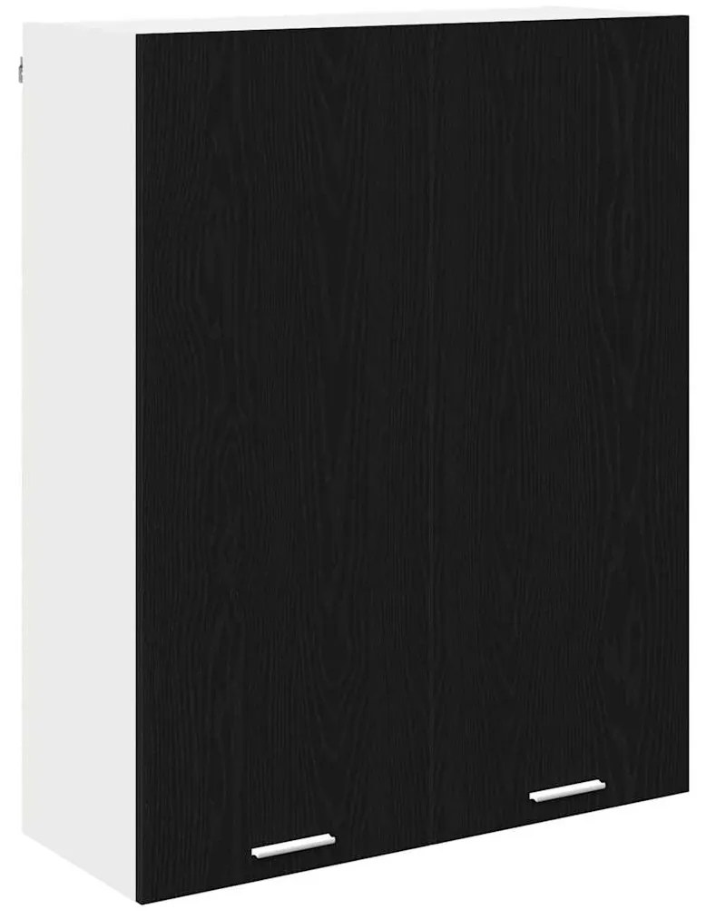 vidaXL Κρεμαστό ντουλάπι με αποθήκευση Μαύρη Οξυά 80 x 31 x 100 εκ.