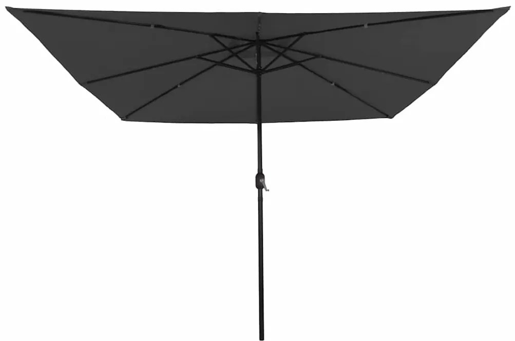 vidaXL Ομπρέλα Κήπου Ανθρακί, Μαύρο 295 x 295 x 245 εκ