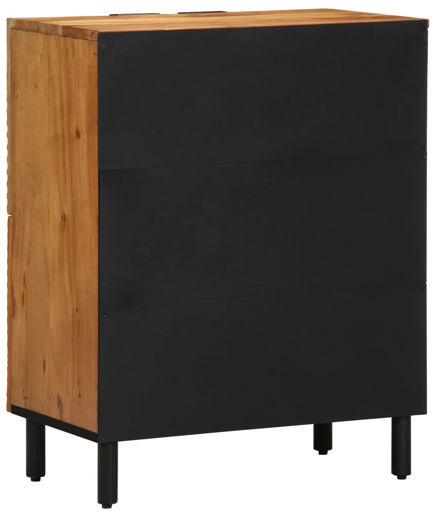 vidaXL Γραφείο με ράφι Καφέ 60 x 33 x 75 cm Μασίφ ξύλο ακακίας