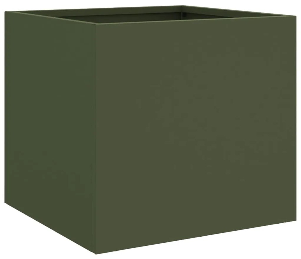 vidaXL Ζαρντινιέρες 2 τεμ. Λαδί 32x30x29 εκ. από Ατσάλι