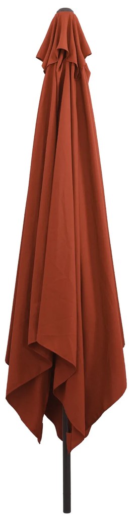vidaXL Ομπρέλα Κήπου Κόκκινο, Μαύρο 295 x 295 x 245 εκ