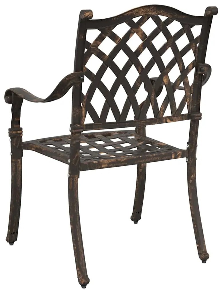 vidaXL Καρέκλα Κήπου 2 pcs Μπρονζέ 55 x 56.5 x 91εκ Αλουμίνιο