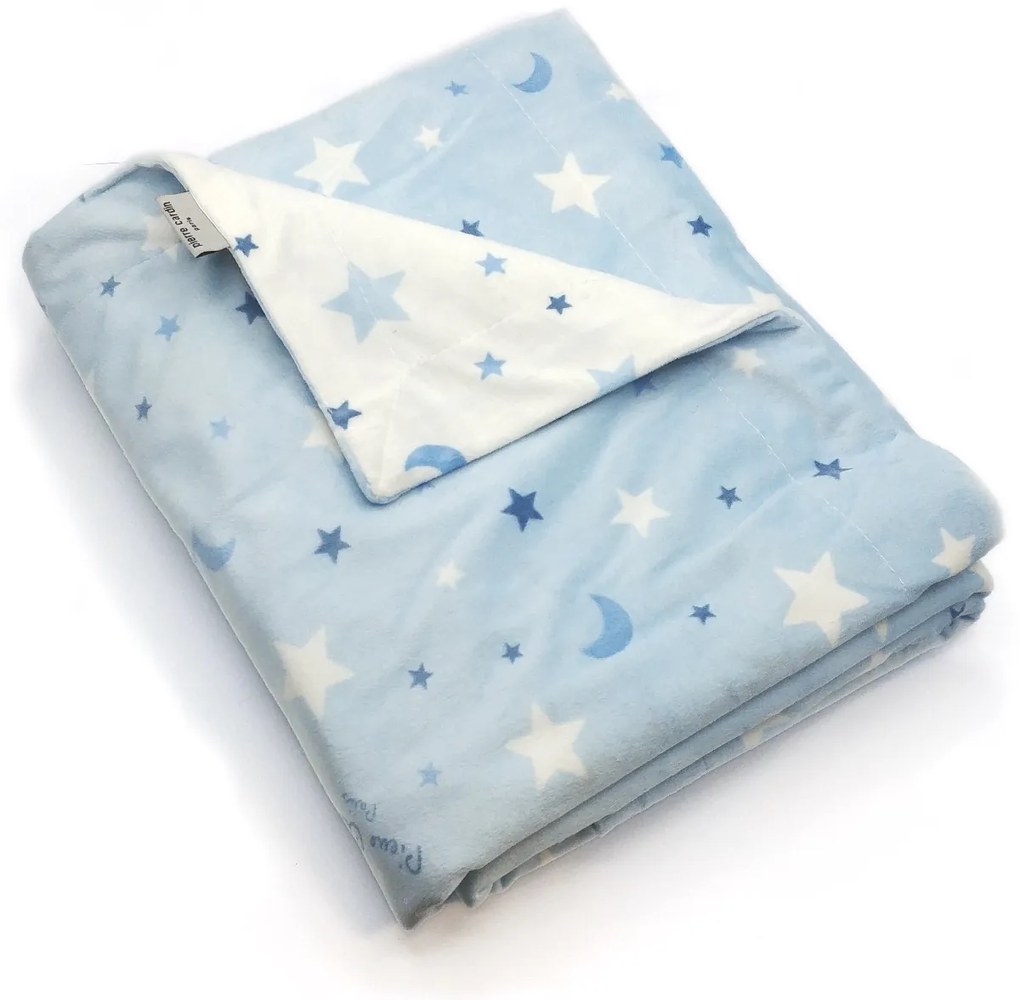 Κουβέρτα Αγκαλιάς soft plus Fleece 80×110 PIERRE CARDIN MOON BLUE 80X110