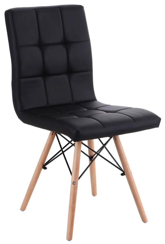 14590007 Καρέκλα CUPPLESSUS Μαύρο PU 43x55x86cm PU/Ξύλο, 1 Τεμάχιο