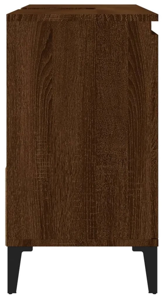 Ντουλάπι Μπάνιου Καφέ Δρυς 65x33x60 εκ. Επεξεργασμένο Ξύλο - Καφέ