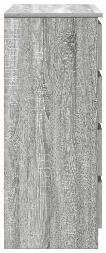 Συρταριέρα με Συρτάρια Γκρι Sonoma 71x35x84 εκ. από Επεξ. Ξύλο - Γκρι
