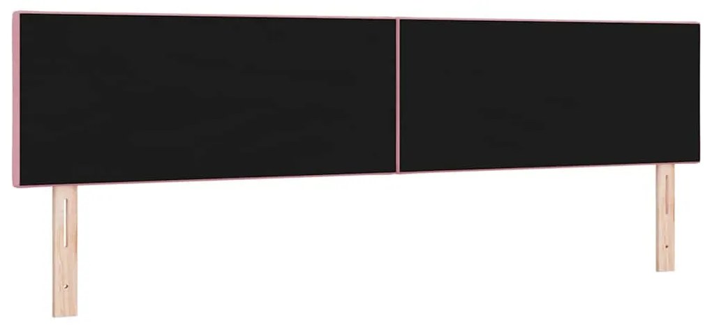 vidaXL LED κεφαλάρι με κεφαλάρι Ροζ 200 cm Τεχνητό Δέρμα