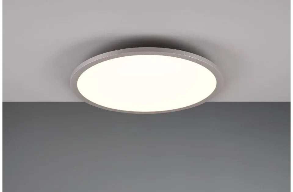 Πλαφονιέρα Φωτιστικό Οροφής LED RGB 20W Τιτάνιο Dimmer 3CCT Yuma 641710287 Trio Lighting-641710287-Ασημί 641710287