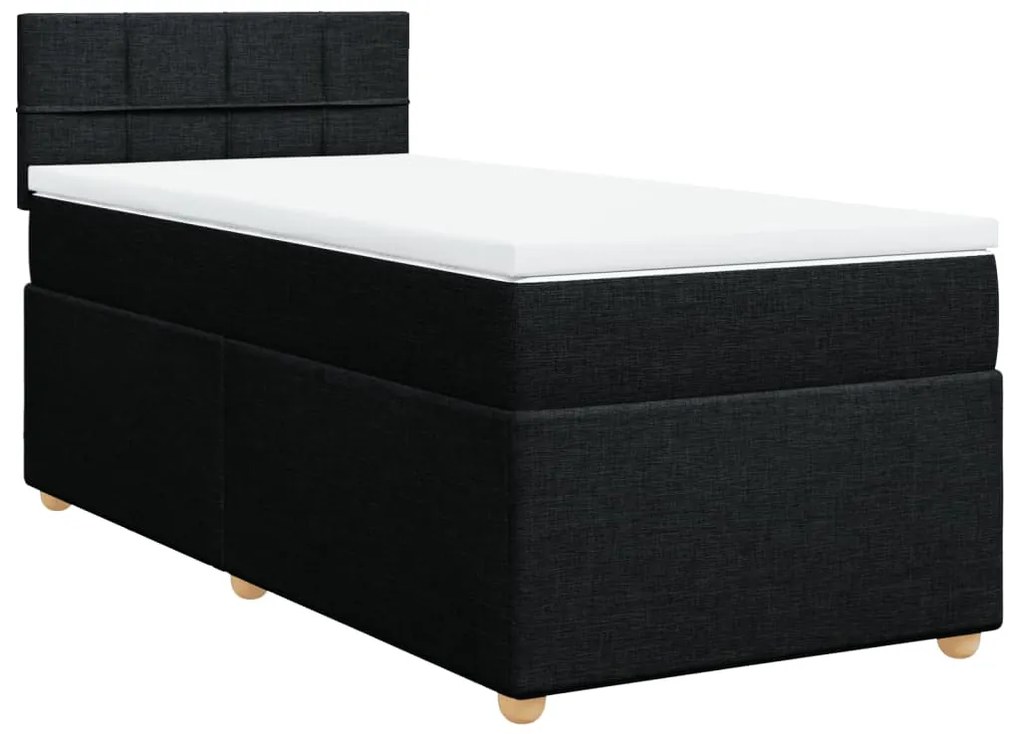 ΚΡΕΒΑΤΙ BOXSPRING ΜΕ ΣΤΡΩΜΑ ΜΑΥΡΟ 80 X 200 ΕΚ. ΥΦΑΣΜΑΤΙΝΟ 3288809