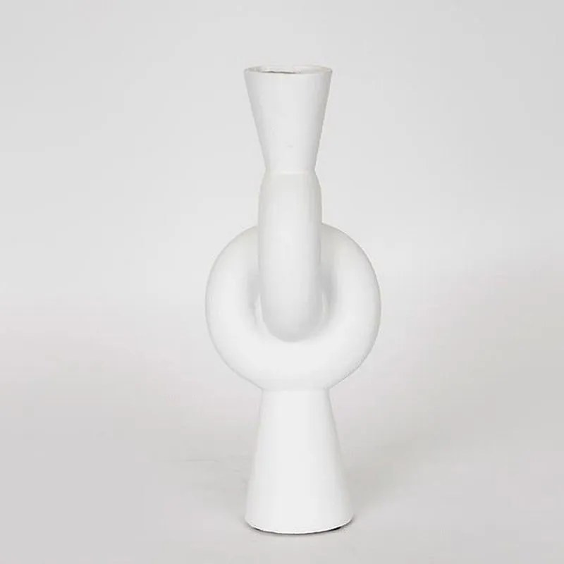 Βάζο Κεραμικό 752-20275 13x13x33cm White Estheti Home Κεραμικό