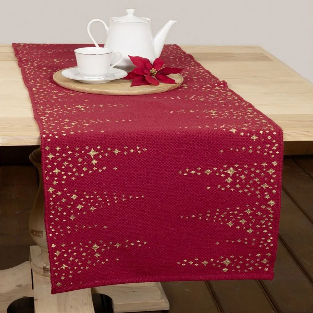 Runner Χριστουγεννιάτικο Winter Luxe Red-Gold Nima 45X150