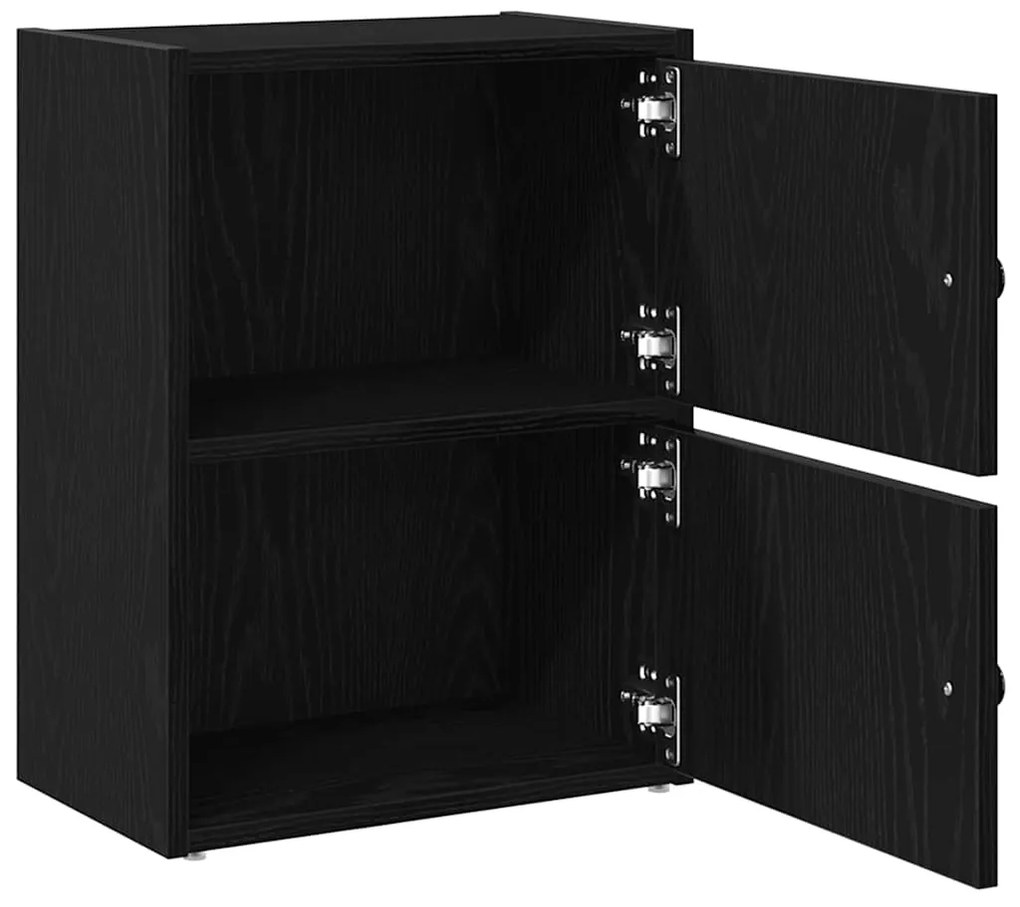 vidaXL Βιβλιοθήκη Μαύρη Δρυς 40x24x52 εκ. Κατασκευασμένο ξύλο