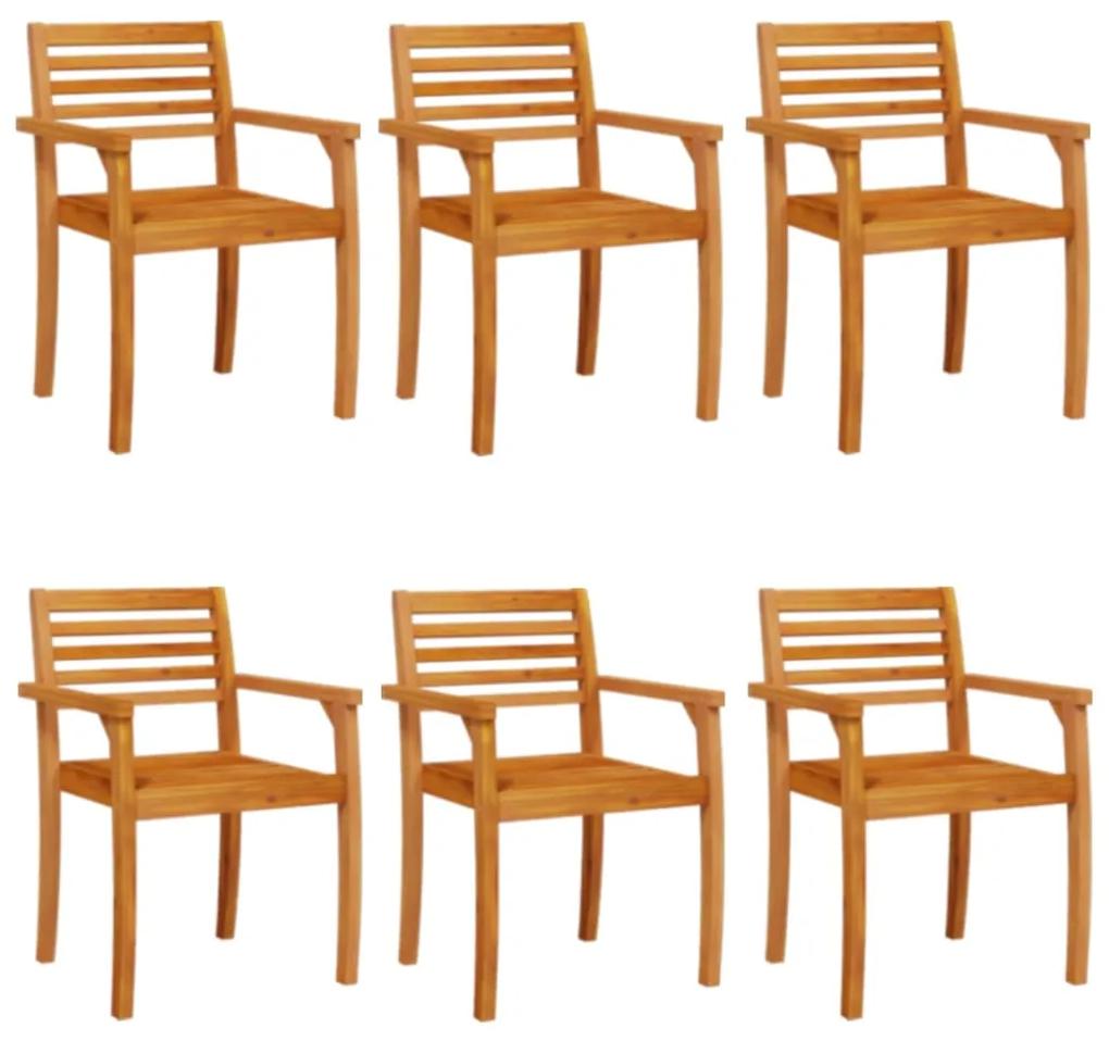 vidaXL Καρέκλες Κήπου 6 τεμ. 59x55x85 εκ. από Μασίφ Ξύλο Ακακίας