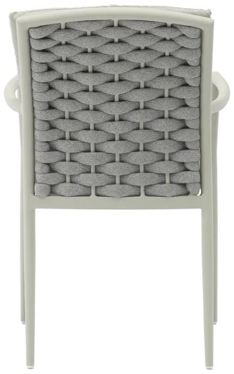 Τραπεζαρία Kliton - Moritz σετ 5τεμ αλουμίνιο σε λευκή και γκρι απόχρωση 80x80x74εκ 80x80x74 εκ.