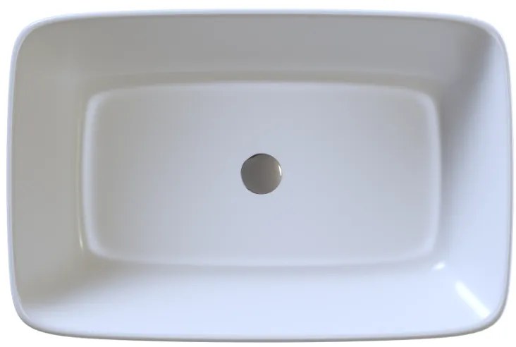 Sanitec Atlas 281 Νιπτήρας Συνθετικός Επικαθήμενος 56,5x39,5x12cm Metallic Ice