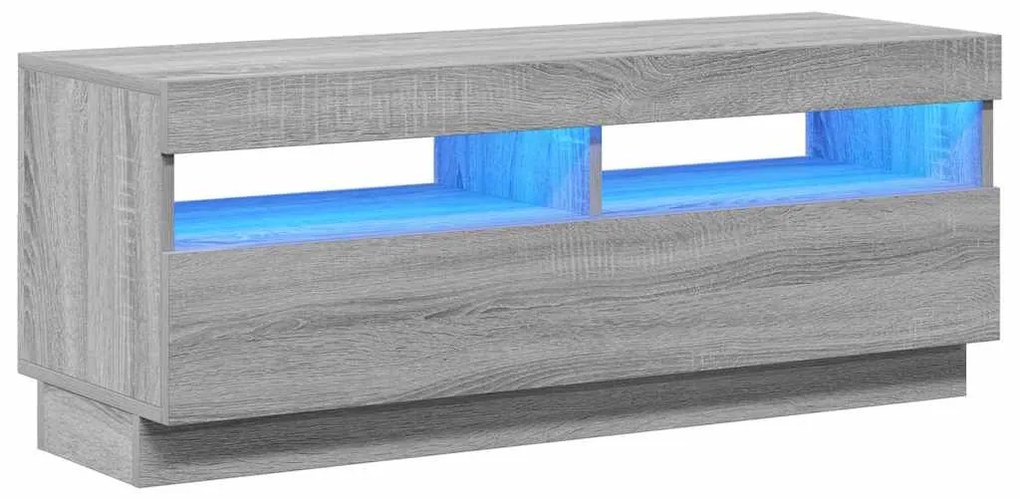 vidaXL Έπιπλο Τηλεόρασης με LED Γκρι Sonoma 100x35x40 εκ.