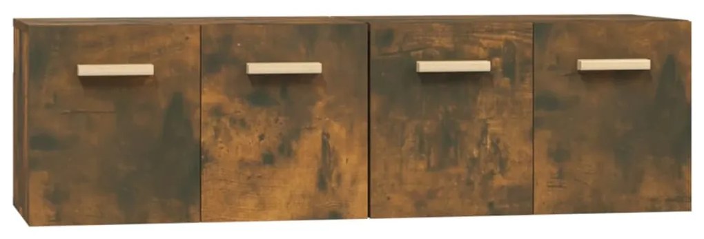 vidaXL Ντουλάπια Τοίχου 2 τεμ. Καπνιστή δρυς 60x36,5x35εκ. Επεξ. Ξύλο