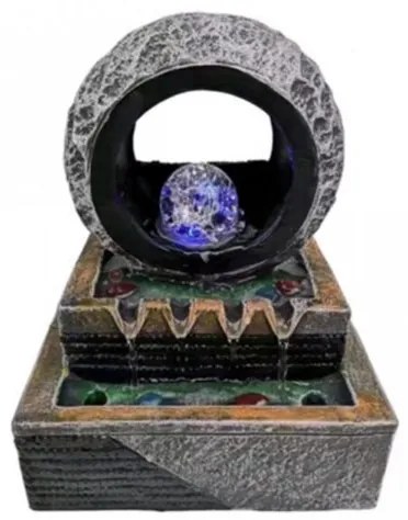 Διακοσμητικό Συντριβάνι Feng Shui με LED Φωτισμό 21x15x27cm DX1942