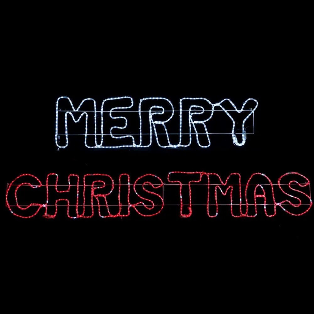 Φωτοσωλήνας Merry Christmas 936 Led X0893632219 160x40,5/123,7x40,5+150cm Red-White Aca