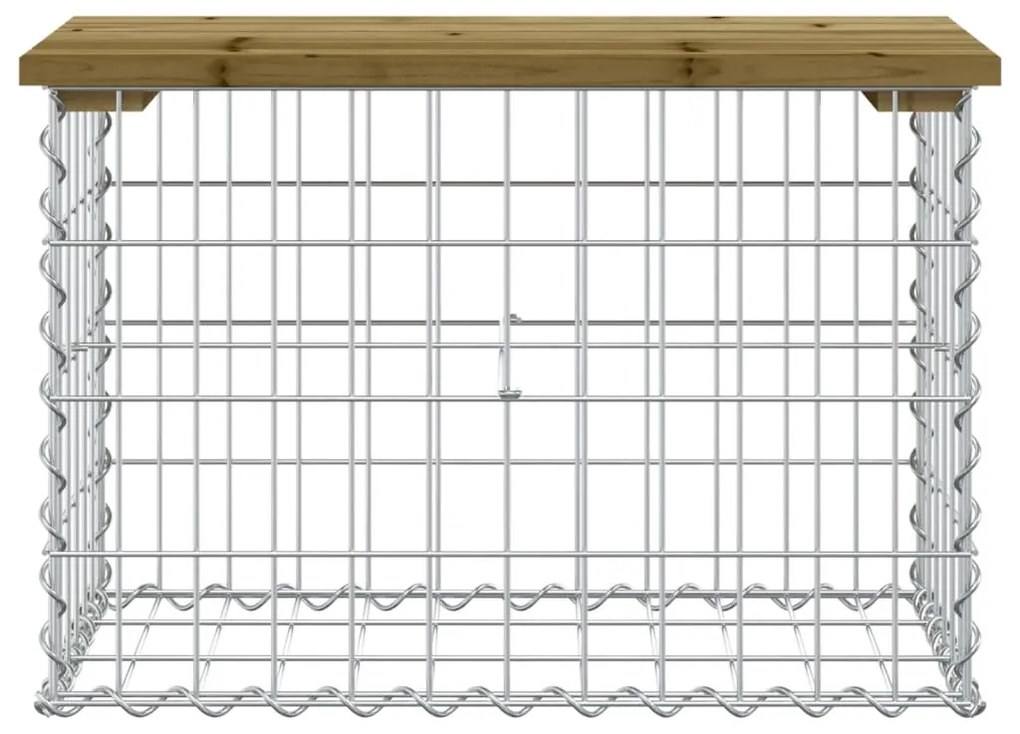 vidaXL Παγκάκι Κήπου Συρματοκιβώτιο 63x31,5x42 εκ. Εμποτ. Ξύλο Πεύκου