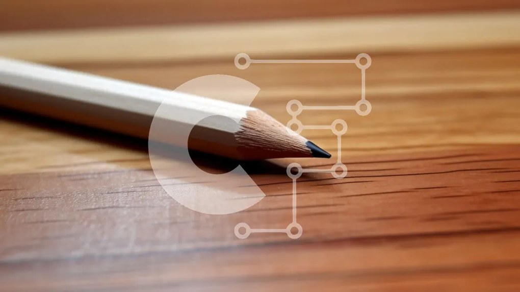 Intra Συλλεκτικό Ξύλινο Παζλ Plywood  4mm - Μολύβι σε ημιτελές ξύλινο τραπέζι Σε Ξύλινο Κουτί - Διαστάσεις: 10x10 cm – 25 κομμάτια