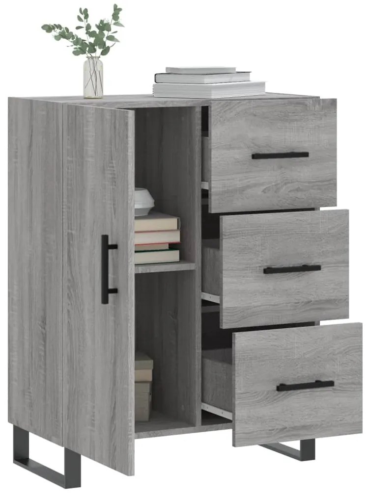 vidaXL Ντουλάπι Γκρι Sonoma 69,5 x 34 x 90 εκ. από Επεξεργασμένο Ξύλο