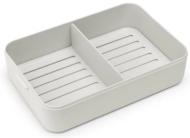 Κουτί τροφίμων Brabantia Make&Take 1006292, 2 l, Με διαχωριστικά, Στεγανό κλείσιμο, Χωρίς BPA, Ανοιχτό γκρι
