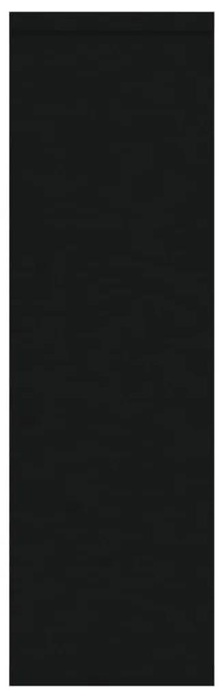 Ραφιέρα Τοίχου Μαύρη 85 x 16 x 52,5 εκ. από Επεξεργασμένο Ξύλο - Μαύρο