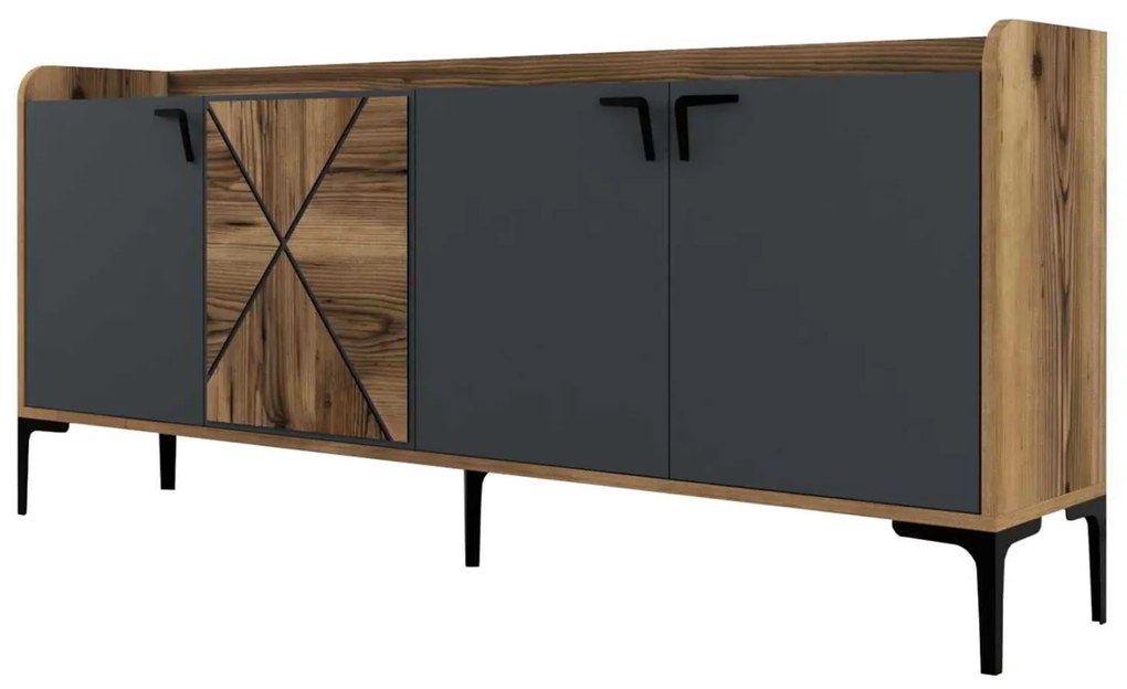 ΜΠΟΥΦΕΣ ΜΕΛΑΜΙΝΗΣ ΚΑΡΥΔΙ ΚΑΙ ΑΝΘΡΑΚΙ 180x35x78Yεκ. HM9433.01