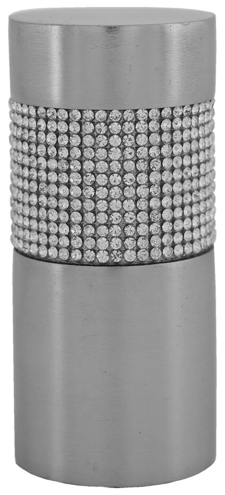 Διακοσμητικά Άκρα Κουρτινόξυλου (Σετ 2τμχ) Grace Gems Chrome 58091