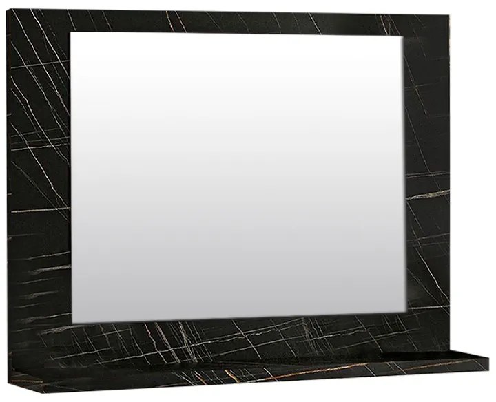 Καθρέπτης μπάνιου Devlin Megapap χρώμα μαύρο εφέ μαρμάρου 60x10x45εκ.